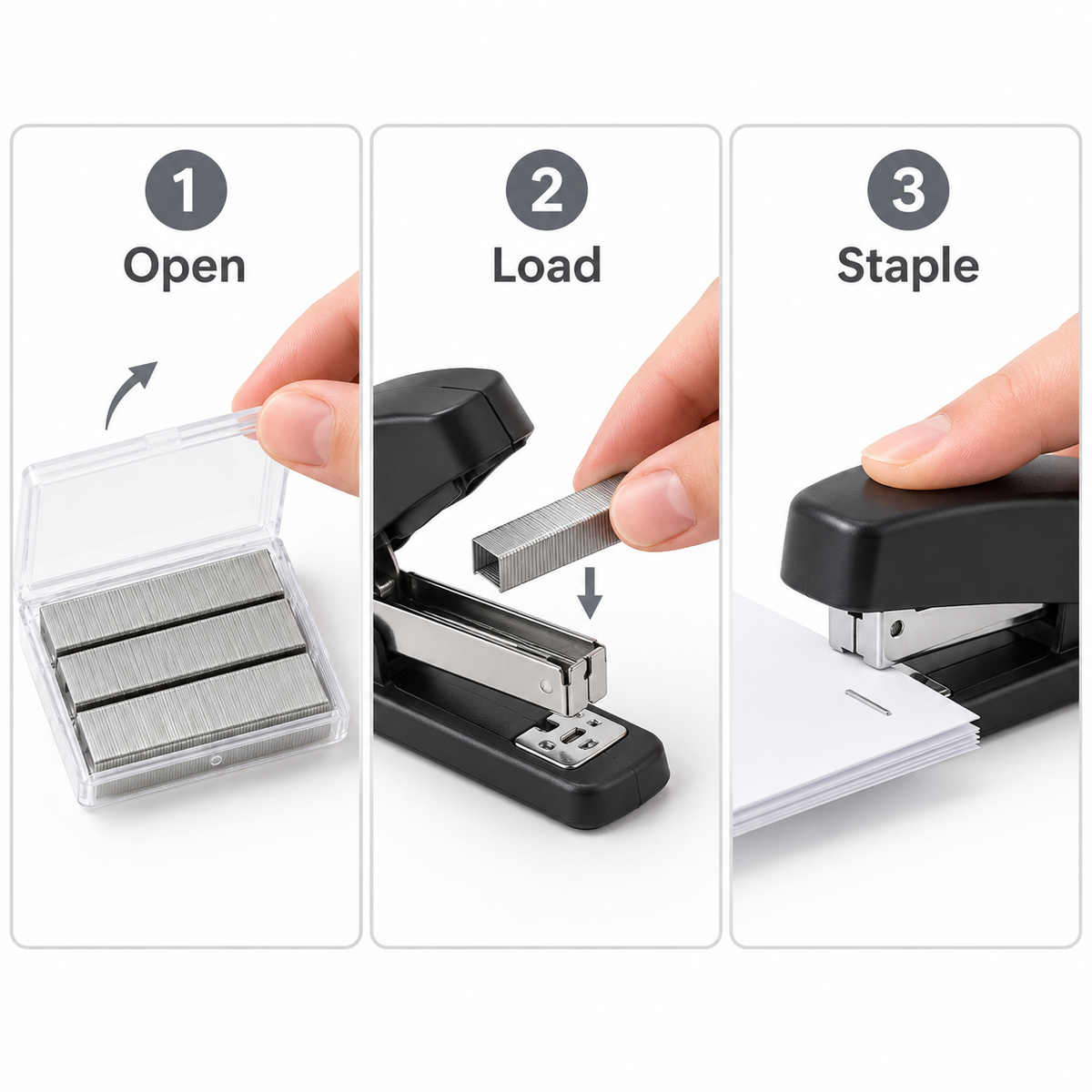 Ethanassociates Standard Steel Staples Refill with Clear Storage Box