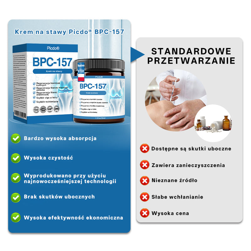 ⭐𝖯𝗂𝖼𝗱𝗈® BPC-157 Krem regenerujący stawy 🦴⭐ Rekomendowany przez specjalistów ortopedów,Skutecznie łagodzi artretyzm, neuropatię, reumatyzm, kontuzje sportowe i wiele więcej 👍👍