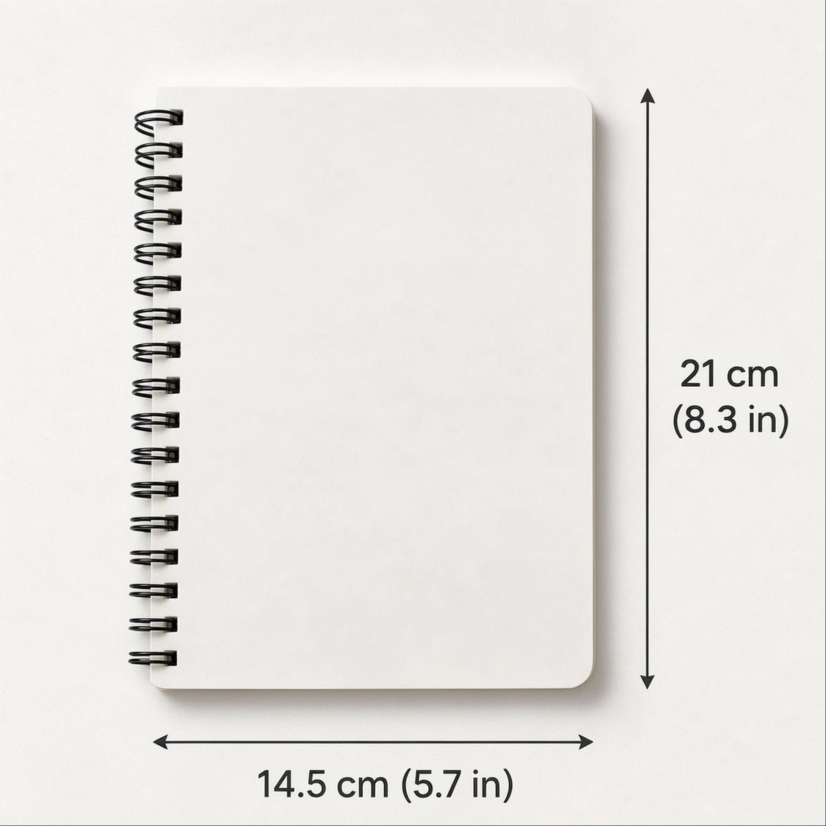 Ethanassociates White Cover Spiral Bound Notebook for Daily Note‑Taking