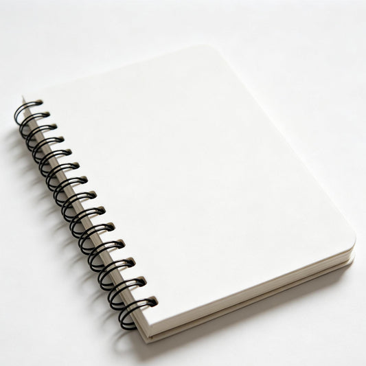 Ethanassociates White Cover Spiral Bound Notebook for Daily Note‑Taking