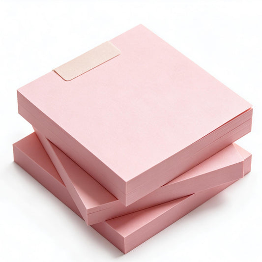 Ethanassociates Pink Square Self‑Sticky Notes for Office & School Supplies