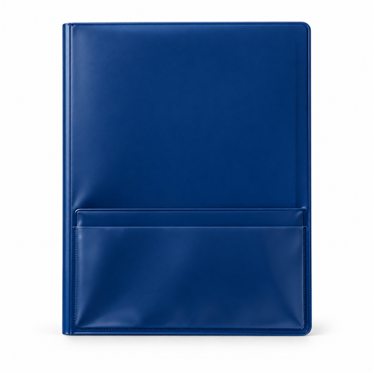 Ethanassociates Smooth Leather‑Like Pocket Folder, A4 Document Portfolio Folder